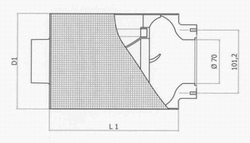 Dimensions du kit d'admission dynamique BMC CDA carbone CDASP-05