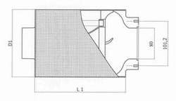 Dimensions du kit d'admission dynamique BMC CDA carbone CDASP-09