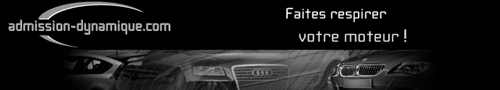 Ancienne bannière du site admission-dynamique.com — slogan « Faites respirer votre moteur ! »