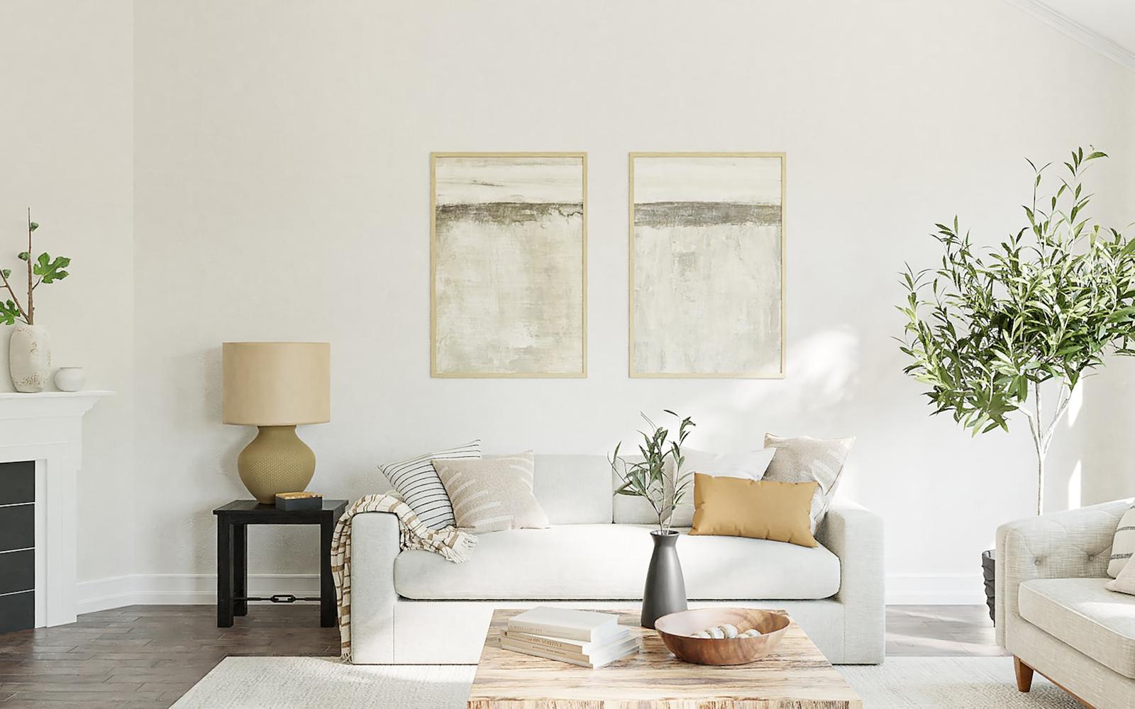 Intérieur lumineux fraîchement peint